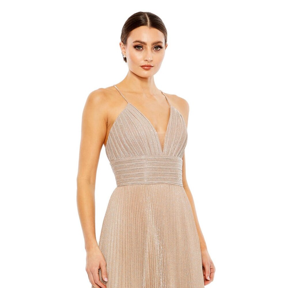 Ieena by Mac Duggal in Rose Gold Mini Dress.  SZ 2